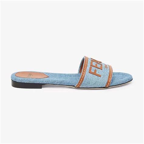 fendi women's slides|Fendi denim slides.